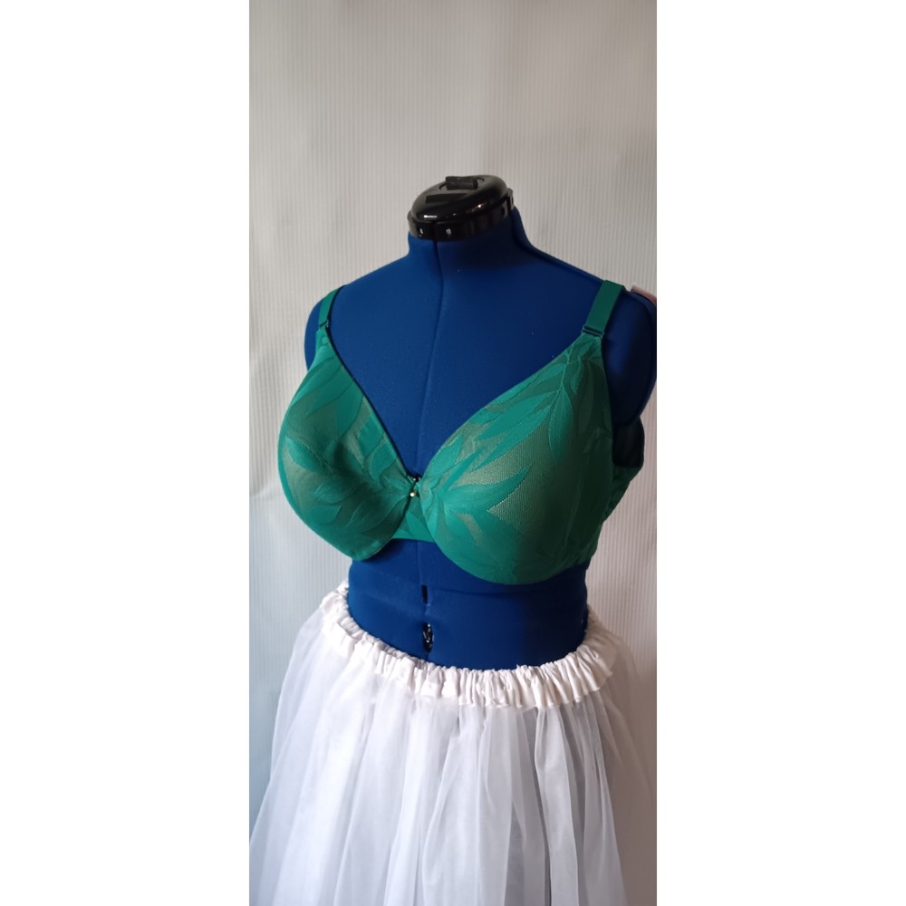 Cacique Green Floral Bra The Modern Collection Lightly Lined Full Coverage 42DD